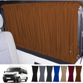 Resim Oto Pandami Fort Transit Uzun Şase T16 5.nesil 2000-2006 Uyumlu Taba Raylı Oto Perde Takımı 