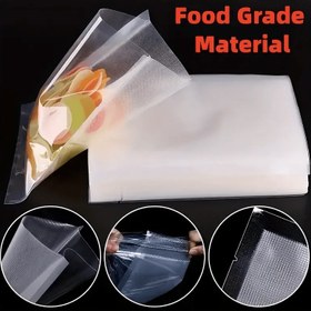Resim 50 Adet Premium Vakumlu Mühürleme Torbaları Mutfak Saklama için - BPA İçermez, Ağır Hizmet Tipi, -40 ila 100°C'ye Kadar Isı Mühürlemesi, Gıda Saklama & Yemek Hazırlama için İdeal, Vakumlu Saklama Torbaları 
