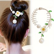 Resim 1 Adet Vintage Taklit İnci Saç Tokası, At Kuyruğu Metal Barrette, Tatlı Şık Kadın Saç Aksesuarı, Barok Tarzı Taklit İnci Saç Stili, Her Gün ve Sevgililer Günü İçin Uygun Doğum Günü Hediyesi 