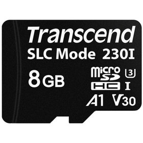 Resim transcend TS8GUSD230I 8 GB Industrial Temp SDHC microSD Hafıza Kartı 