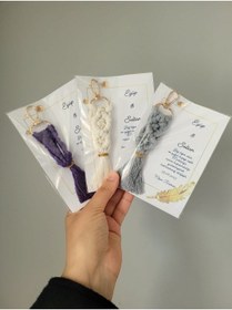 Resim Larmina Decoration 30 Adet Makrome Anahtarlık Düğün Nikah Nişan Şekeri Hatırası 
