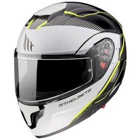 Resim Mt Atom Sv Opened B3 Çene Açilir Motosiklet Kask Sarı - Siyah 54160 