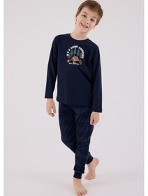 Resim Arnetta Erkek Çocuk Lacivert Pijama Takımı 5274-48509 Lacivert 