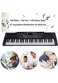 Resim Multizone Taşınabilir Elektronik Org 61 Tuşlu Mikrofonlu Dijital 