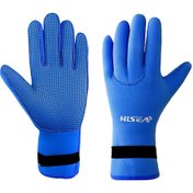 Resim Springsun Dalış Eldiveni - Kaymaz Avuç İçi, 3mm Neopren, Isı Koruma Siyah/mavi/pembe Mavi 