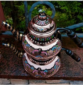 Resim Gül Çiçek Özel Yapım 1.2 Mm Kalın Bakır Çaydanlık Bakır 