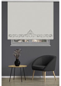 Resim Stor Perde Lazer Kesim 602303 Ekru Ev Ofis Mutfak Balkon Çocuk Odası Yatak Odası Salon Perdesi Ekru 