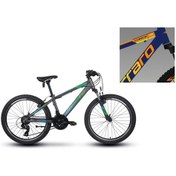 Resim Carraro Force 400 Erkek Dağ Bisikleti 325h V 24 Jant 21 Vites Mat Petrol Kırmızı Turuncu Çok Renkli 