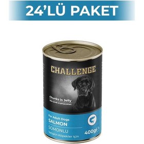 Resim Challenge Somon Balıklı Yetişkin Köpek Konservesi 400 Gr 24 Adet 