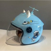 Resim Eternal Luck 4-12 Yaş Çocuk Sonbahar Kış Sıcak Kask - Açık Mavi 