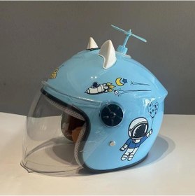 Resim Eternal Luck 4-12 Yaş Çocuk Sonbahar Kış Sıcak Kask - Açık Mavi 