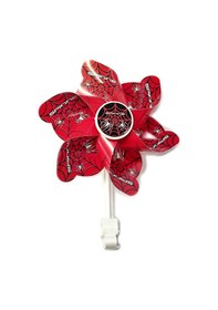 Resim Sarissa Gidon Süsü Spinne Fırıldak Bisiklet Rüzgar Gülü Kırmızı Kırmızı - Beyaz 