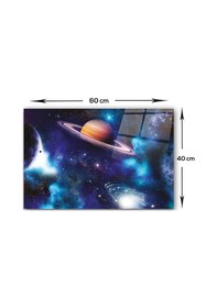 Resim Decorita Cam Ocak Arkası Koruyucu Galaksi Desen - Renkli 40 CM x 60 CM 