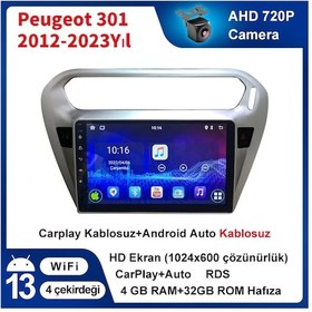 Resim Peugeot 301 2012-2023yıl Carplay 9inç 4/32gb Multimedya 