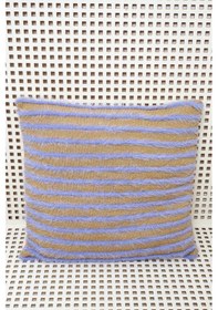 Resim Peraluna Luxury Pıllow Simli Çizgili Triko Yastık Kılıfı 45x45 Cm Açık Lila/gold - Açık Lila 