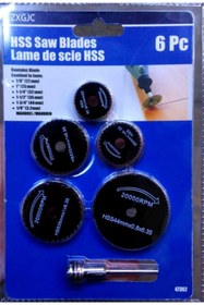 Resim OEM 6 Parça Çelik Freze-dramell-gravür Makinesi Testere Seti 