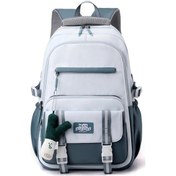 Resim Luckydog Büyük Kapasiteli Sırt Çantası, Sade Tasarım, Üniversite & İlkokul Öğrencileri İçin Spor Tarzı Omuz Çantası, Mavi Mav Mavi 