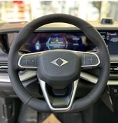 Resim Togg Araca Özel Dikmeli Direksiyon Kılıfı Nokta Düz Siyah Dikişli Siyah 