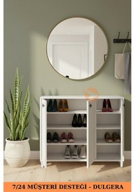 Resim Roma 3 Kapaklı Ayakkabılık Çok Amaçlı 3 Kapaklı Dolap 3 Raflı Çok Amaçlı Dolap Beyaz 