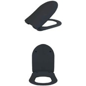 Resim Bagno Parlak Siyah Gala Slim Soft Close Klozet Kapağı (BG.101514300) 