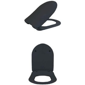 Resim Bagno Parlak Siyah Gala Slim Soft Close Klozet Kapağı (BG.101514300) 