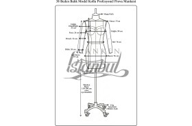 Resim Manken İstanbul 38 Beden Yüksek Kalite Döküm Ayak Fransız Profesyonel Prova Mankeni Terzi Mankeni 