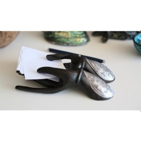 Resim Iki El Şeklinde Kartlık / Kağıtlık / Peçetelik (18 Cm) 