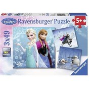 Resim Ravensburger 3x49 Parça Puzzle Walt Disney Frozen Kış Macerası 092642 