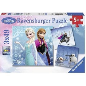 Resim Ravensburger 3x49 Parça Puzzle Walt Disney Frozen Kış Macerası 092642 