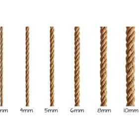 Resim NevAvm Nev Hasır Ip 3mm 30 Metre (jüt Halat Kendir Doğal Ip) 