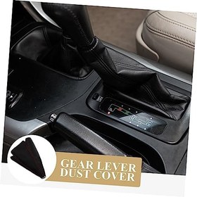 Resim Holibanna Evrensel Araba Vites Topuzu Bagaj Vites Kolu Kapağı Şık Kırmızı Dikişli Şık Görünüm 