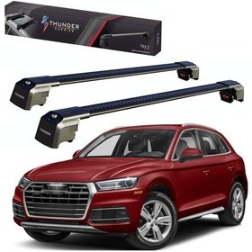 Resim Audi Q5 2018-2024 Carrier Siyah Kilitli Ara Atkı Cross Bar Taşıyıcı Tavan Barı 