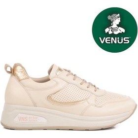 Resim Venüs Jura Hakiki Deri Ortopedik Oxford Kadın Aır-flow Taban Klasik Ayakkabı Bej 
