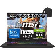 Resim MSI Nb Sword 17 Hx Intel Core I7-14700HX 32GB Ddr5 512GB SSD 6GB/RTX4050 105W WINDOWS11PRO 17" 165Hz Fhd+ Taşınabilir Bilgisayar SWB14VEKG-053XTR45+WEBLEGELSINÇANTA 