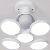 Resim 1 adet 40W LED Garaj Işığı, 5 Panel ile, 6500K Parlak Beyaz, Vidalı Tavan Lambası Atölye, Çatı Katı, Bodrum ve Daha Fazlası için, Enerji Verimli Simetrik Tasarım, 85V-265V Voltaj Aralığı, 20m² Kapsama Alanı, Atölye Aydınlatması | Modern Işık Aparatı | Enerji Verimli Aydınlatma, Garaj LED Işığı 