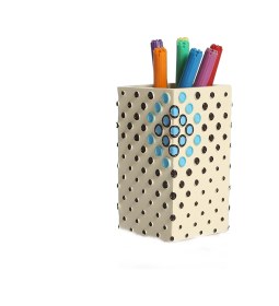 Resim 2 Adet Kalemlik Puanlı Model Ofis Gereci 6x6x10cm 200ml Çok Renkli 