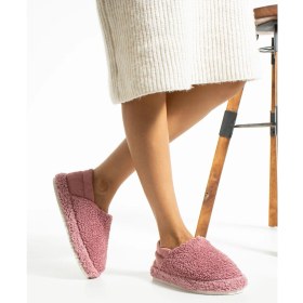 Resim Trios Shoes Kadın Lastikli Kaymaz Taban Peluş Ev Botu Panduf TS1153 