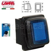 Resim Pilot Mavi Ledli Anahtar Düğmesi Su Geçirmez 12/24V 45531 