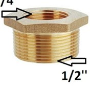 Resim 1/4 X 1/2 Sarı Orantılı Nipel Redüksiyon 