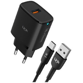 Resim Linktech C303 18w Auto Id Type-c Kablolu Şarj Aleti Set 