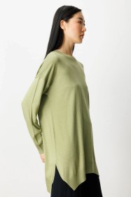 Resim On Kadın Salaş Verev Tunik 65316 Kiwi Kiwi 
