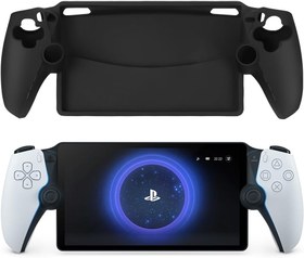 Resim AXFEE Silicone Case Compatible with PlayStation Portal, Protective Cover Shell for PS5 Portal, Full Protection Cover Anti-Slip Anti-Scratch Case for PS5 Portal (Black) 