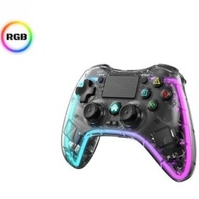 Resim Ape Rgb Gamepad Oyun Kolu Şeffaf 1000 Mah Kablosuz Ps3-ps4-tv-pc-ios Uyumlu Wirelles 
