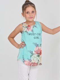 Resim Toontoy Kız Çocuk Atlet Most Chic Girl Baskılı 
