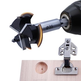 Resim Ahşap İşleme Aletleri Matkap Ucu Kiti Delik Testere Kesici Freze Açacağı 35mm Menteşe Kesici Araçları 