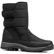 Resim Nstil Alves Unisex Kadın - Erkek - Çocuk Kar Botu İçi Kürklü Cırt Cırtlı Kaymaz Taban Ayakkabı 802 801 Siyah Topuklu 