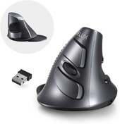 Resim TeknoFaji DELUX Dikey Mause, Kablosuz Ergonomik Mause, 2.4G ve BT 4.0 Çift Mod, Bilek Destekli Fare 