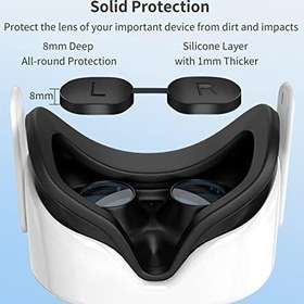 Resim Qoosea PS VR2 için Silikon Lens Kapağı Toz Geçirmez Çizilmez Yıkanabilir Lens Koruyucu Kapak Aksesuarları Playstation VR2 ile Uyumlu 