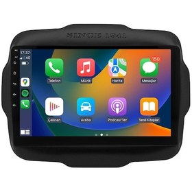 Resim Jeep Renegade Android Multimedya 4/64gb Carplay 2016-2020 9'' Ips 