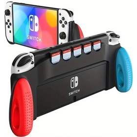 Resim Gaojunshop01 Nintendo Switch/oled İçin 1 Adet Ergonomik Kılıf 5 Oyun Kartı Yuvası Hafif 